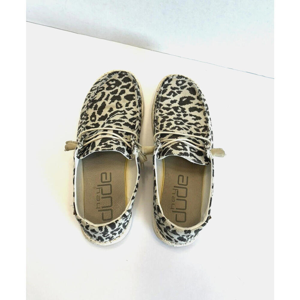 Hey Dude Wendy Woven Cheetah Gray Women's Comfort Shoes Slip On Loafer Size US 8 - Picture 7 of 9